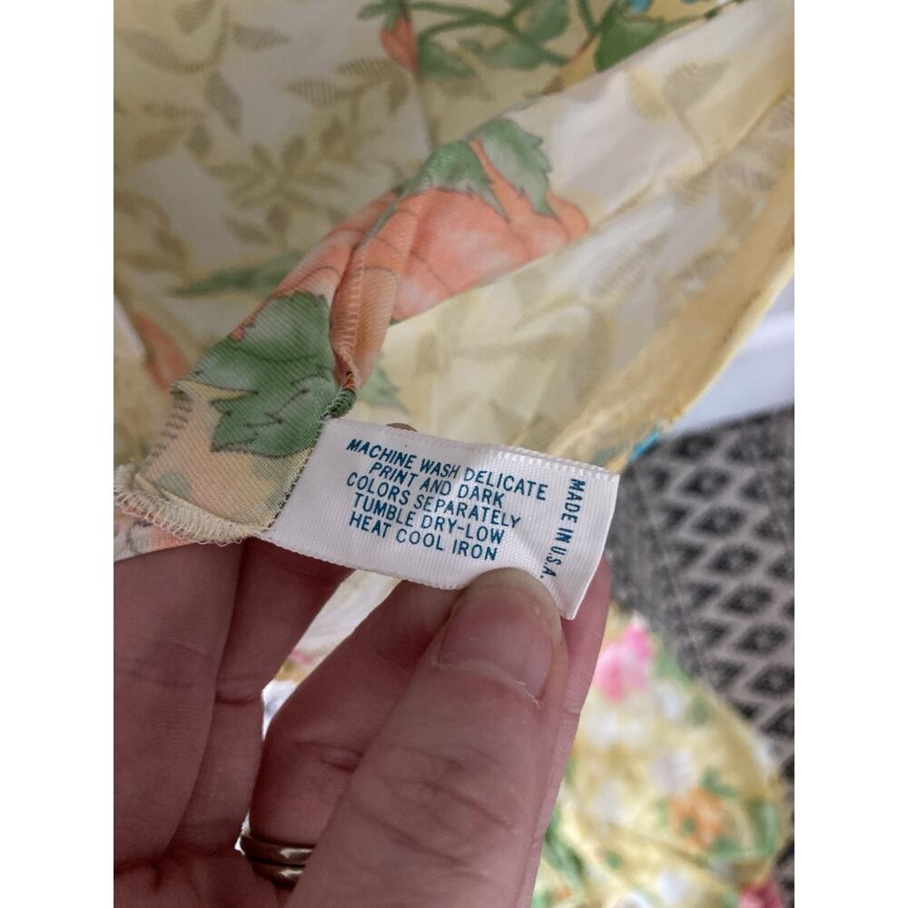 VTG Vanity Fair Floral Peignoir Robe Nightgown Negligee Set Small Made In USA - Picture 7 of 12